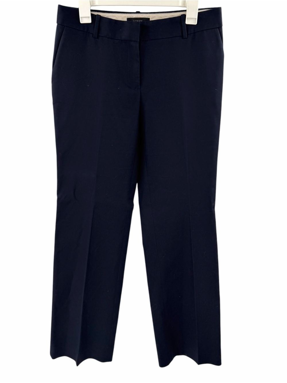 J Crew 1035 Pants Superfine Cotton Trouser Navy Blue Women’s 8 Work Career